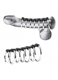 Хомут на пенис из 7 колец 7 Ring Gates Of Hell - BlueLine - купить с доставкой во Владикавказе