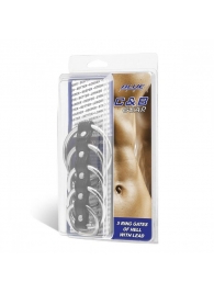 Хомут на пенис с 5 кольцами 5 Ring Gates Of Hell With Lead - BlueLine - купить с доставкой во Владикавказе