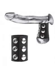 Утяжка на пенис на кнопочках 100% PVC STRAP WITH METAL SNAP - BlueLine - купить с доставкой во Владикавказе