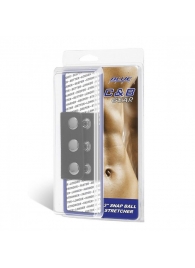 Чёрная утяжка на кнопках 100% PVC STRAP WITH METAL SNAP - BlueLine - купить с доставкой во Владикавказе