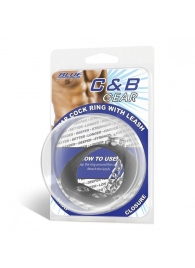 Утяжка на пенис с поводком Snap Cock Ring With 12  Leash - BlueLine - купить с доставкой во Владикавказе