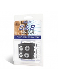 Ремень на член и мошонку 1.5  Cock Ring With Ball Strap - BlueLine - купить с доставкой во Владикавказе