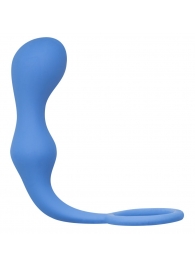 Синее эрекционное кольцо с анальной пробкой Double Pleasure Anal Plug - Lola Games - во Владикавказе купить с доставкой