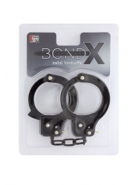 Чёрные наручники из листового металла BONDX METAL CUFFS BLACK - Dream Toys - купить с доставкой во Владикавказе