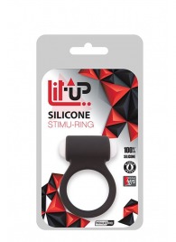Чёрное эрекционное виброкольцо LIT-UP SILICONE STIMU RING 3 BLACK - Dream Toys - во Владикавказе купить с доставкой