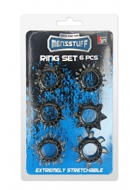 Набор из 6 дымчатых эрекционных колец MENZSTUFF 6PC STRECHEABLE RING SET - Dream Toys - во Владикавказе купить с доставкой