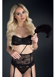 Стек с большим чёрным пером Large Feather Tickler - 65 см. - Blush Novelties - купить с доставкой во Владикавказе