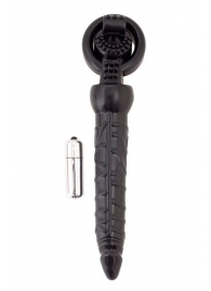 Черная вибронасадка с анальным стимулятором - ToyFa - во Владикавказе купить с доставкой