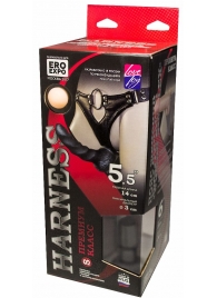 Пояс харнесс премиум класса WOMAN SIMPLEX(S) с 3 черными насадками - LOVETOY (А-Полимер) - купить с доставкой во Владикавказе