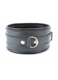 Ошейник из гладкой кожи - БДСМ Арсенал - купить с доставкой во Владикавказе