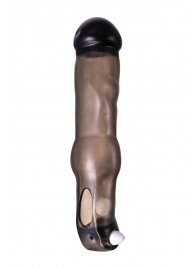 Закрытая фаллическая насадка на пенис с кольцом для фиксации  вибропулей - ToyFa - во Владикавказе купить с доставкой