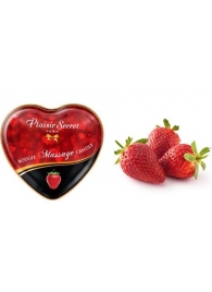 Массажная свеча с ароматом клубники Bougie Massage Candle - 35 мл. - Plaisir Secret - купить с доставкой во Владикавказе