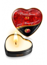 Массажная свеча с ароматом персика Bougie Massage Candle - 35 мл. - Plaisir Secret - купить с доставкой во Владикавказе