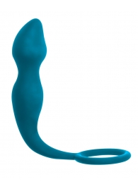 Бирюзовое эрекционное кольцо Sensation с анальным стимулятором - Lola Games - во Владикавказе купить с доставкой