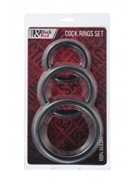 Набор из 3 чёрных эрекционных колец - ToyFa - во Владикавказе купить с доставкой