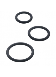 Набор из 3 чёрных эрекционных колец - ToyFa - во Владикавказе купить с доставкой