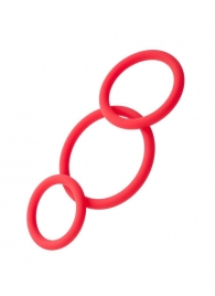 Набор из 3 красных эрекционных колец различного диаметра - ToyFa - во Владикавказе купить с доставкой