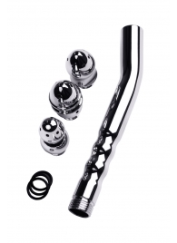 Металлический анальный душ с тремя насадками - ToyFa - купить с доставкой во Владикавказе