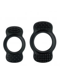 Набор из 2 эрекционных колец с щеточками для наружной стимуляции - Baile - во Владикавказе купить с доставкой