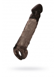 Чёрная насадка на пенис Tс подхватом - 19,5 см. - ToyFa - во Владикавказе купить с доставкой