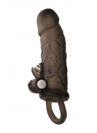 Чёрная насадка на пенис Toyfa XLover с вибрацией - ToyFa - во Владикавказе купить с доставкой