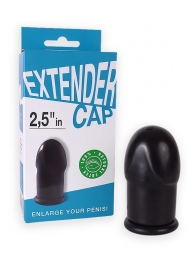 Чёрный латексный удлинитель пениса 2.5 in - Sitabella - во Владикавказе купить с доставкой