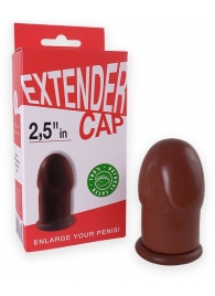 Коричневый латексный удлинитель пениса 2.5 in - Sitabella - во Владикавказе купить с доставкой