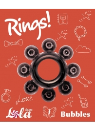 Чёрное эрекционное кольцо Rings Bubbles - Lola Games - во Владикавказе купить с доставкой