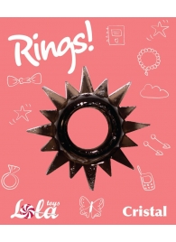 Чёрное эрекционное кольцо Rings Cristal - Lola Games - во Владикавказе купить с доставкой