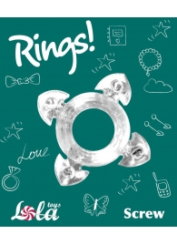 Прозрачное эрекционное кольцо Rings Screw - Lola Games - во Владикавказе купить с доставкой