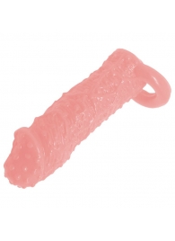 Фаллическая насадка с точками и подхватом мошонки - 13 см. - Baile - во Владикавказе купить с доставкой