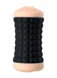 Двухсторонний мастурбатор JOS JANICE в черном цилиндре - JOS - во Владикавказе купить с доставкой