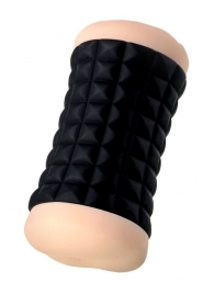 Двухсторонний мастурбатор JOS JANICE в черном цилиндре - JOS - во Владикавказе купить с доставкой