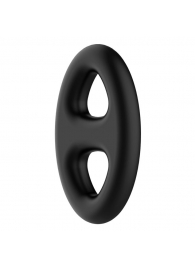 Чёрное эрекционное кольцо с петлёй для мошонки - Baile - во Владикавказе купить с доставкой