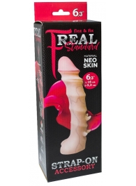 Насадка REAL Standard со спиралевидным узором - 19 см. - LOVETOY (А-Полимер) - купить с доставкой во Владикавказе