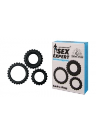 Набор из 3 эрекционных колец Sex Expert - Sex Expert - во Владикавказе купить с доставкой