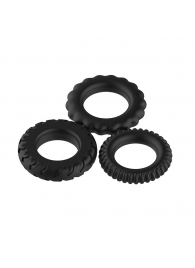 Набор из 3 рельефных эрекционных колец Sex Expert - Sex Expert - во Владикавказе купить с доставкой