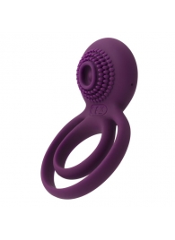 Фиолетовое эрекционное виброкольцо Tammy с подхватом мошонки - Svakom - во Владикавказе купить с доставкой