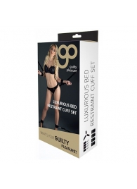 Комплект наручников и поножей LUXURIOUS BED RESTRAINT CUFF SET - Blush Novelties - купить с доставкой во Владикавказе