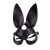 Чёрная кожаная маска с длинными ушками - Sitabella - купить с доставкой во Владикавказе