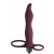 Бордовая вибронасадка для двойного проникновения Flirtini - 15,9 см. - Lola Games - купить с доставкой во Владикавказе