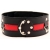 Чёрный ошейник с красной полосой - БДСМ Арсенал - купить с доставкой во Владикавказе