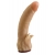 Телесная гелевая насадка-фаллос с клиторальными лепестками - 18,5 см. - LOVETOY (А-Полимер) - купить с доставкой во Владикавказе