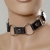 Кожаный черный ошейник с кольцами - Sitabella - купить с доставкой во Владикавказе