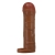 Коричневая насадка-удлинитель на пенис Bunion - 16,5 см. - Baile - во Владикавказе купить с доставкой