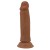 Коричневый фаллоимитатор с подвижной кожей Quentin - 18,4 см. - Baile