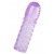 Фиолетовая рельефная насадка на пенис - 13,5 см. - A-toys - во Владикавказе купить с доставкой