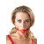 Силиконовый кляп-шар на чёрных ремешках Red Gag silicone - Orion - купить с доставкой во Владикавказе