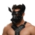 Черная кожаная маска «Собака» - Crazy Handmade - купить с доставкой во Владикавказе