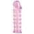 Гелевая розовая насадка на фаллос с шипами - 12 см. - Toyfa Basic - во Владикавказе купить с доставкой